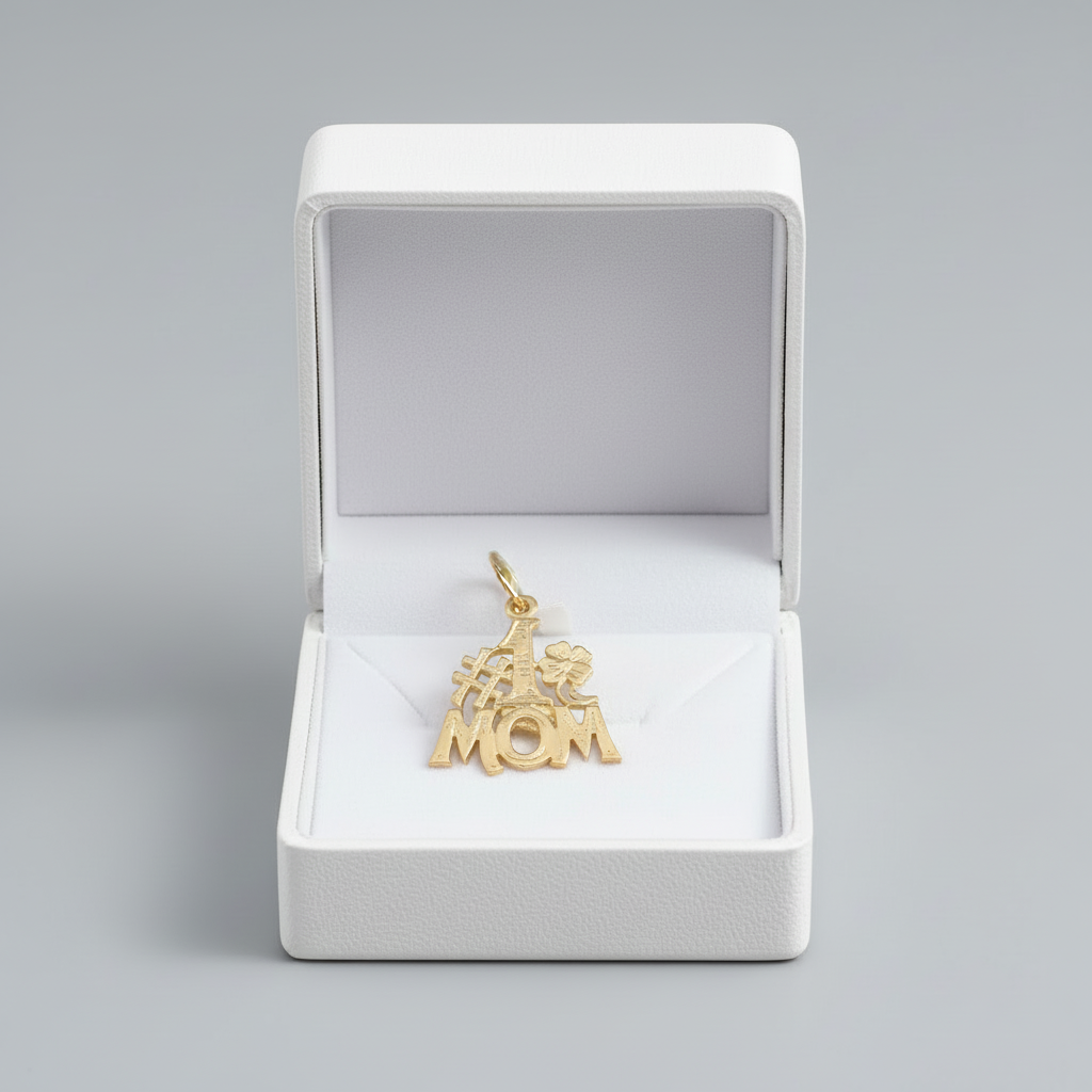 14K Yellow Gold #1 Mom Pendant