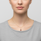 14K Yellow Gold Garnet & Diamond Pendant - 0.03ct