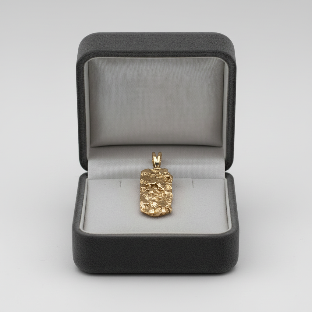 10K Yellow Gold Nugget Pendant
