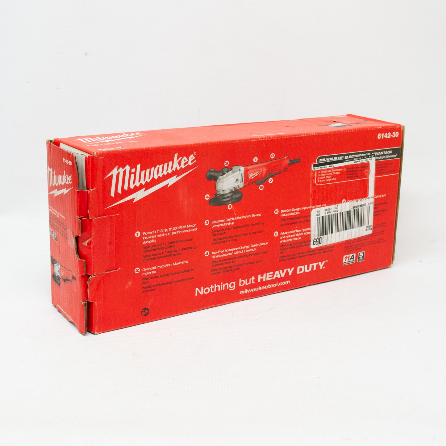 Milwaukee 6142-30 11 Amp Corded 4-1/2" Small Angle Grinder