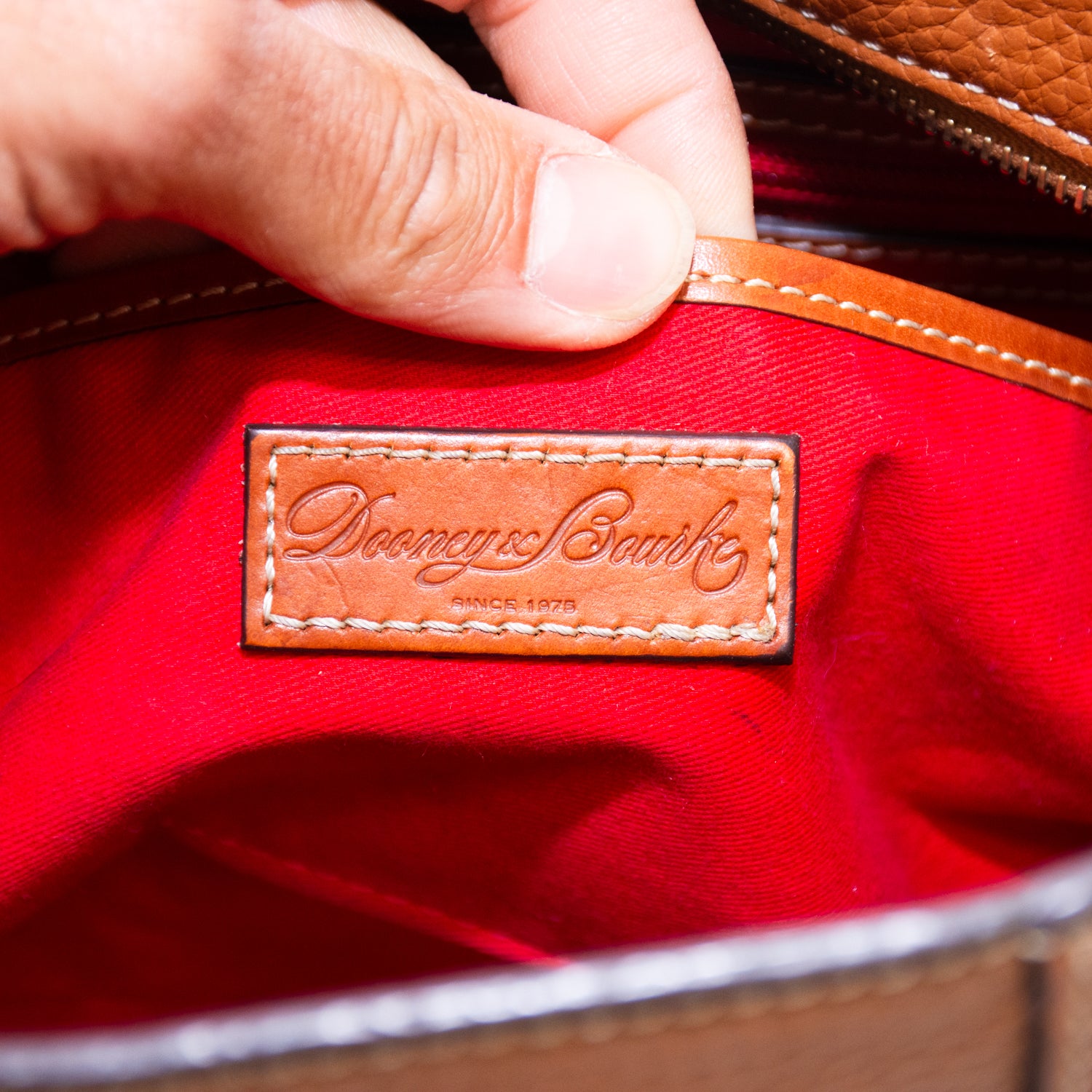 Dooney & Bourke Lexington Shopper Brown Pebble Leather Bag