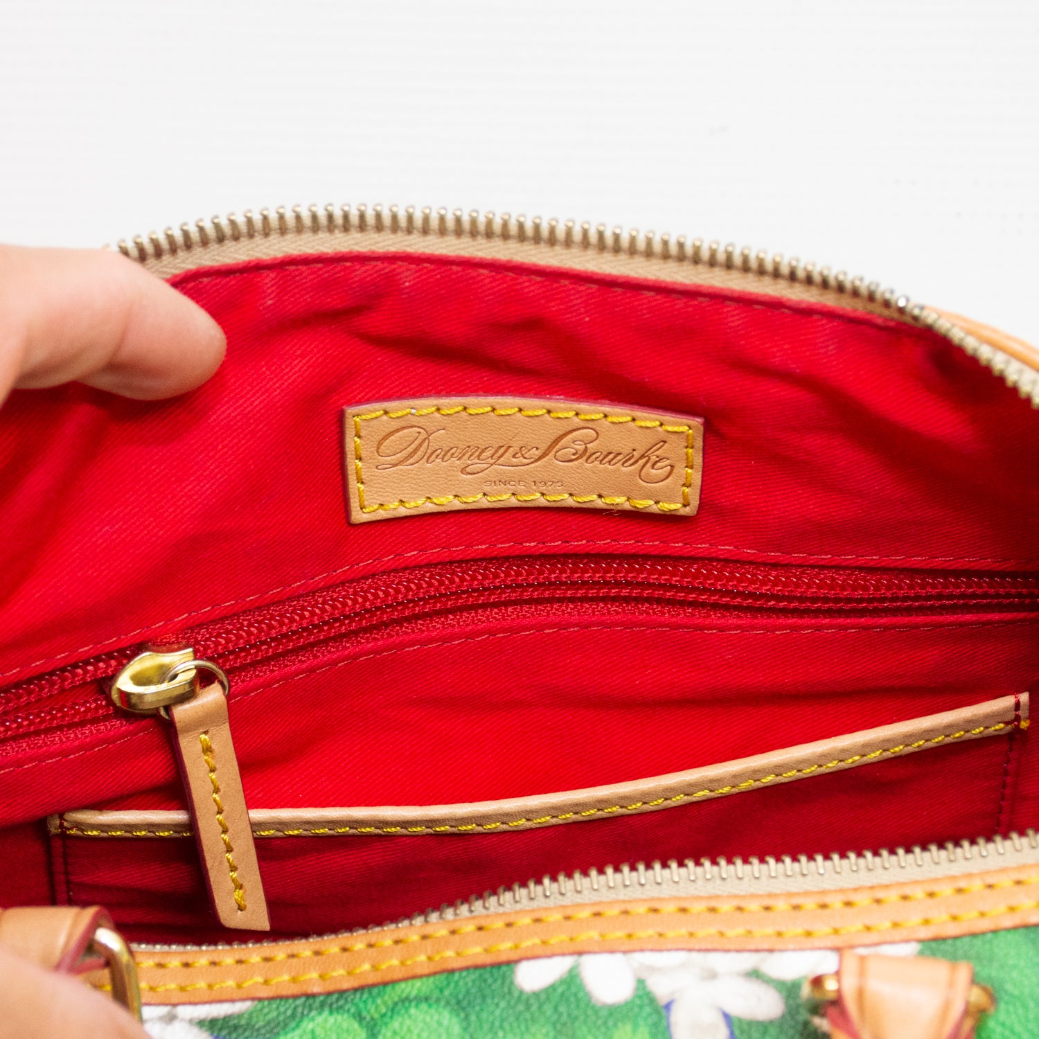 Dooney & Bourke Hydrangea Monogram Dome Zip Satchel