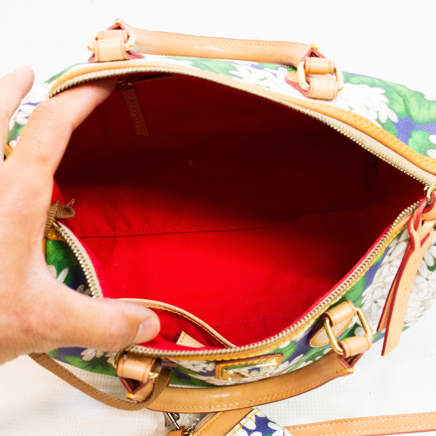 Dooney & Bourke Hydrangea Monogram Dome Zip Satchel