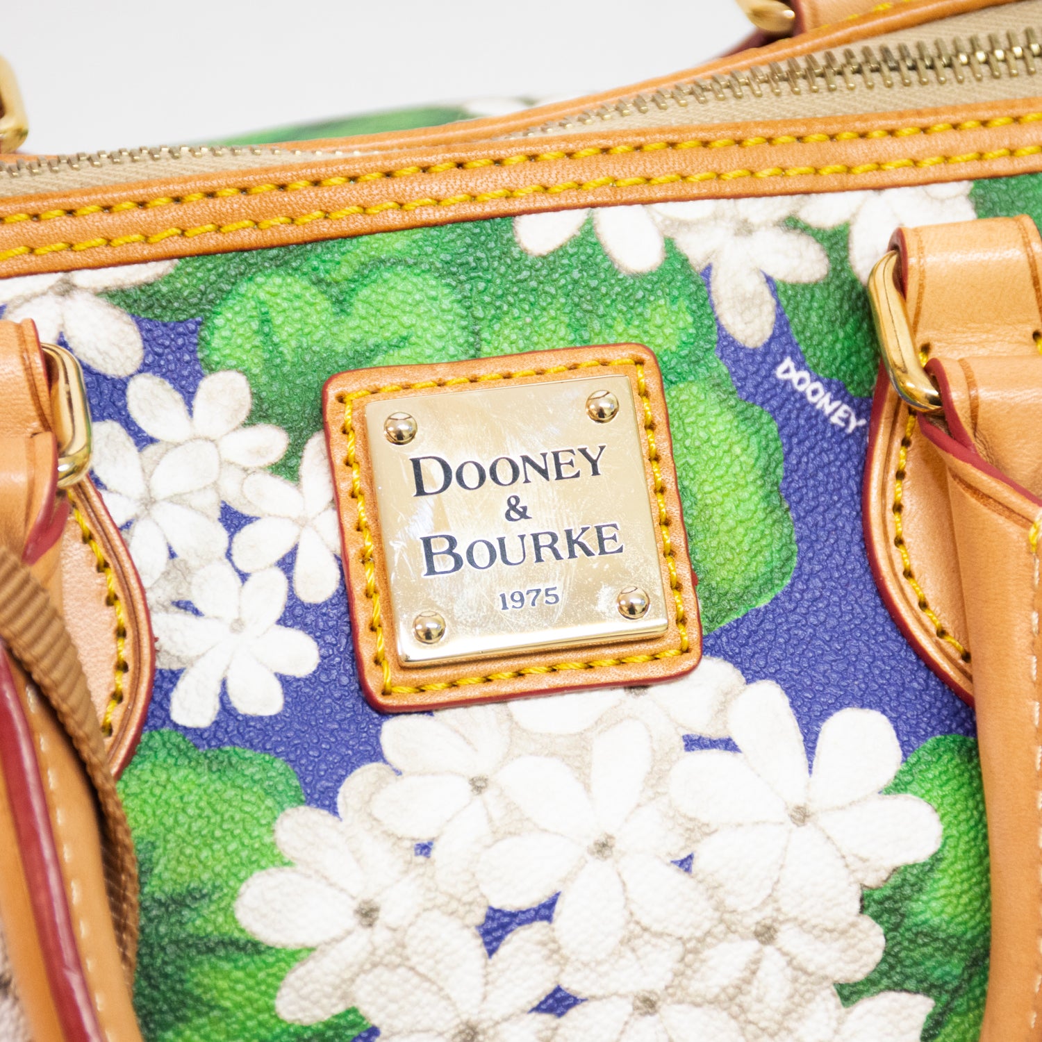 Dooney & Bourke Hydrangea Monogram Dome Zip Satchel