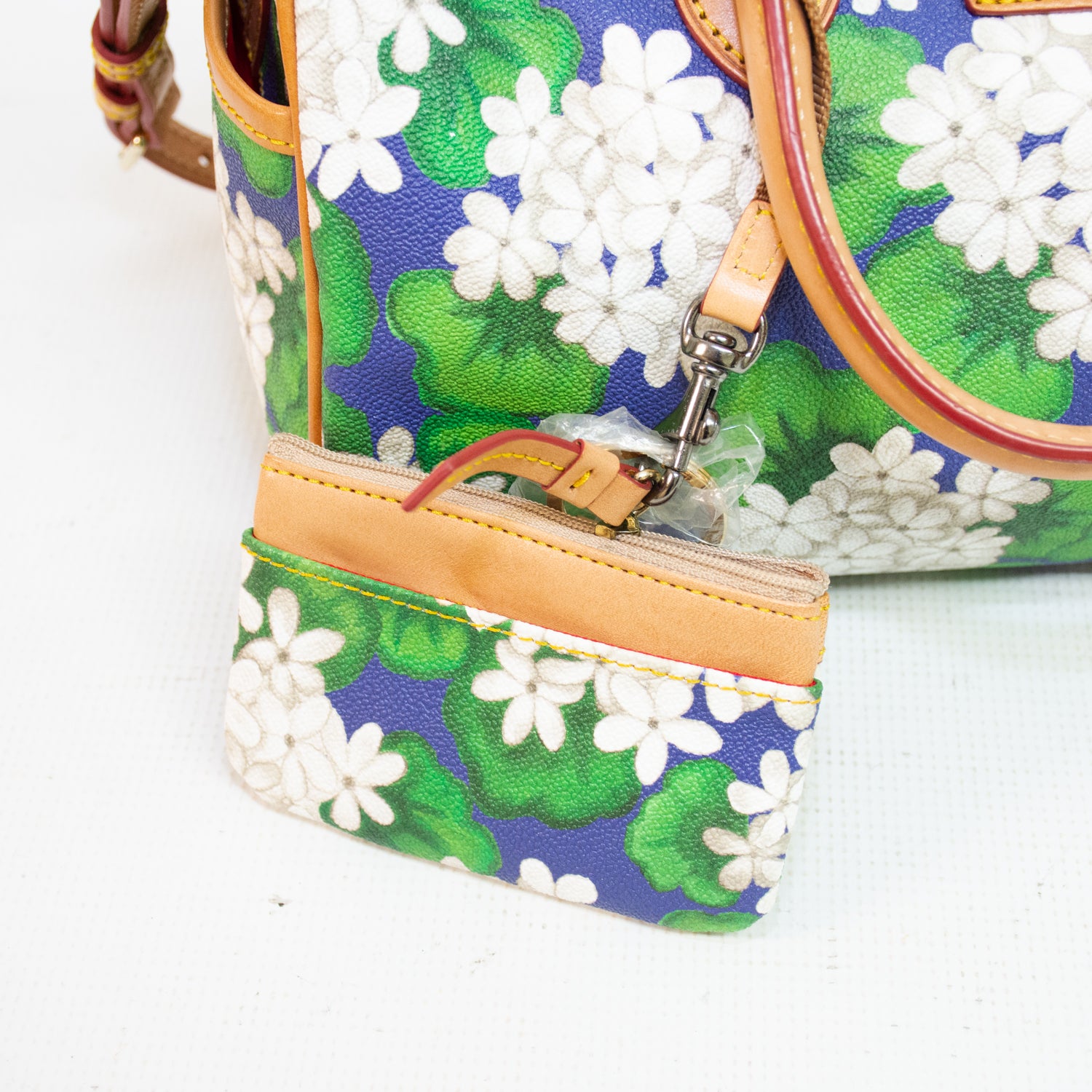 Dooney & Bourke Hydrangea Monogram Dome Zip Satchel