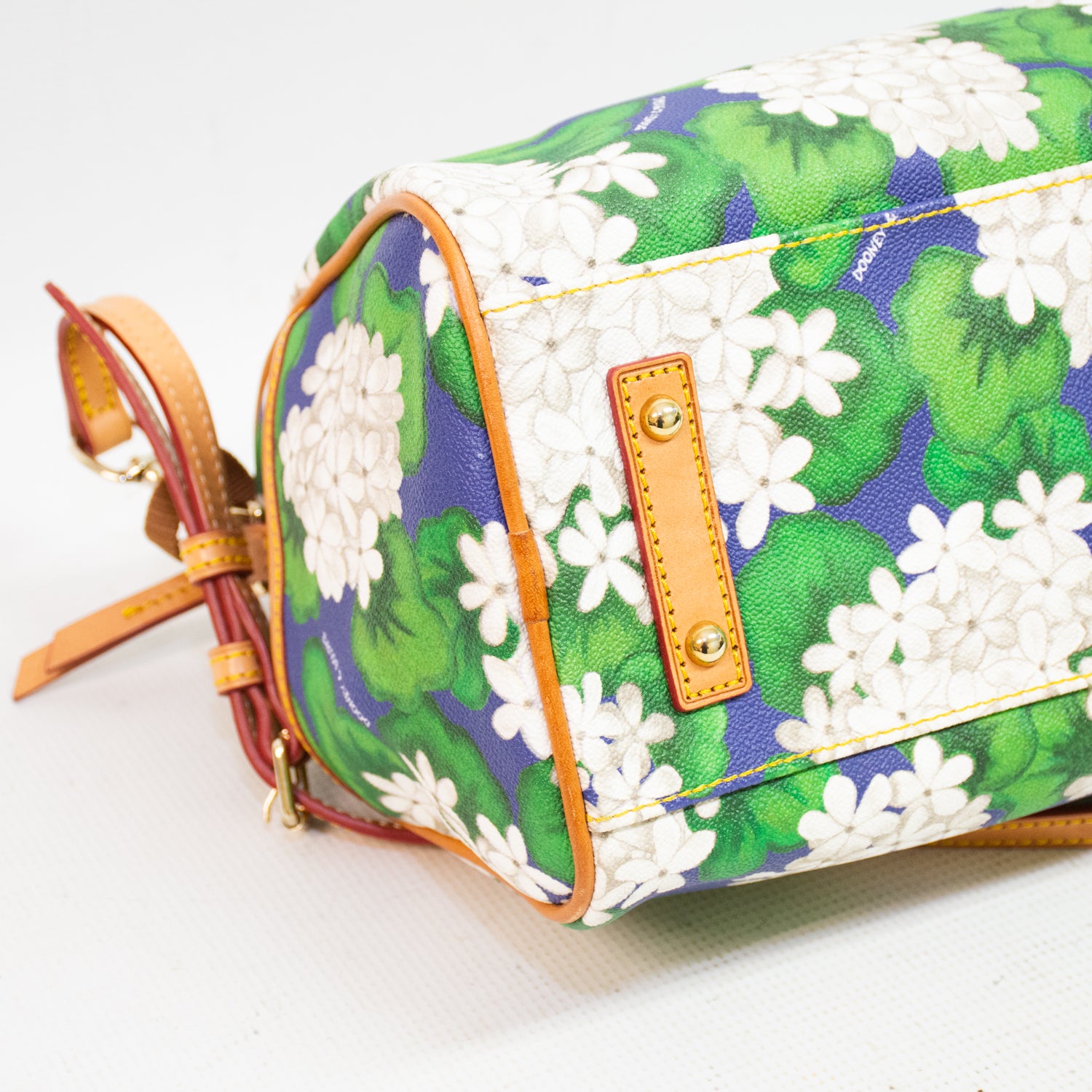 Dooney & Bourke Hydrangea Monogram Dome Zip Satchel