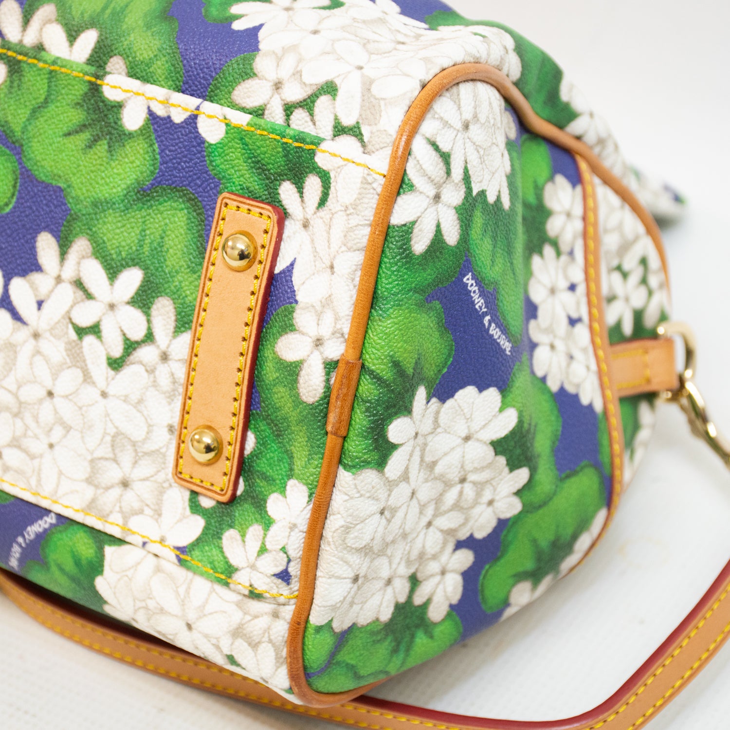Dooney & Bourke Hydrangea Monogram Dome Zip Satchel
