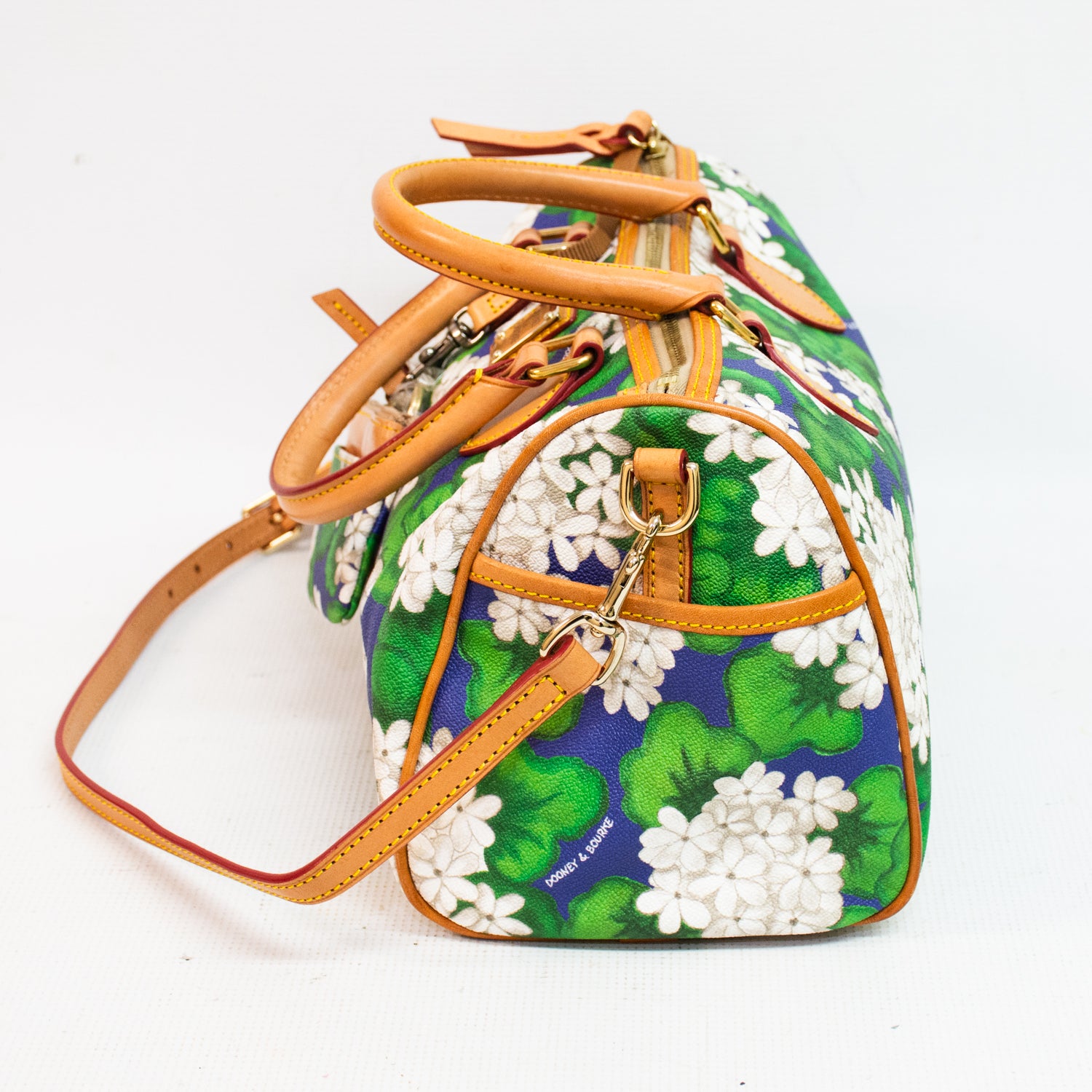 Dooney & Bourke Hydrangea Monogram Dome Zip Satchel