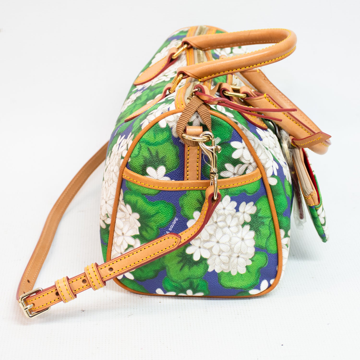 Dooney & Bourke Hydrangea Monogram Dome Zip Satchel