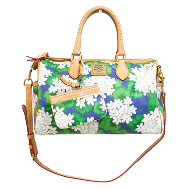 Dooney & Bourke Hydrangea Monogram Dome Zip Satchel