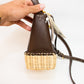 Tory Burch McGraw Wicker Small Hobo Handbag