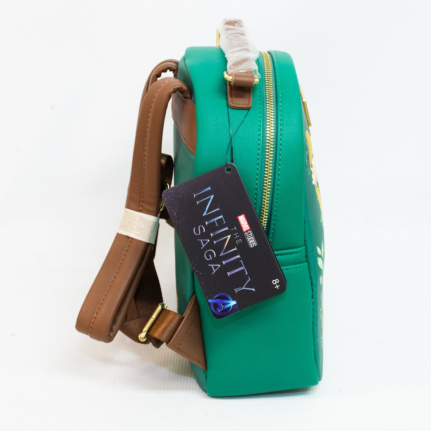 Loungefly The Infinity Saga: Green Loki Floral Backpack & Wallet