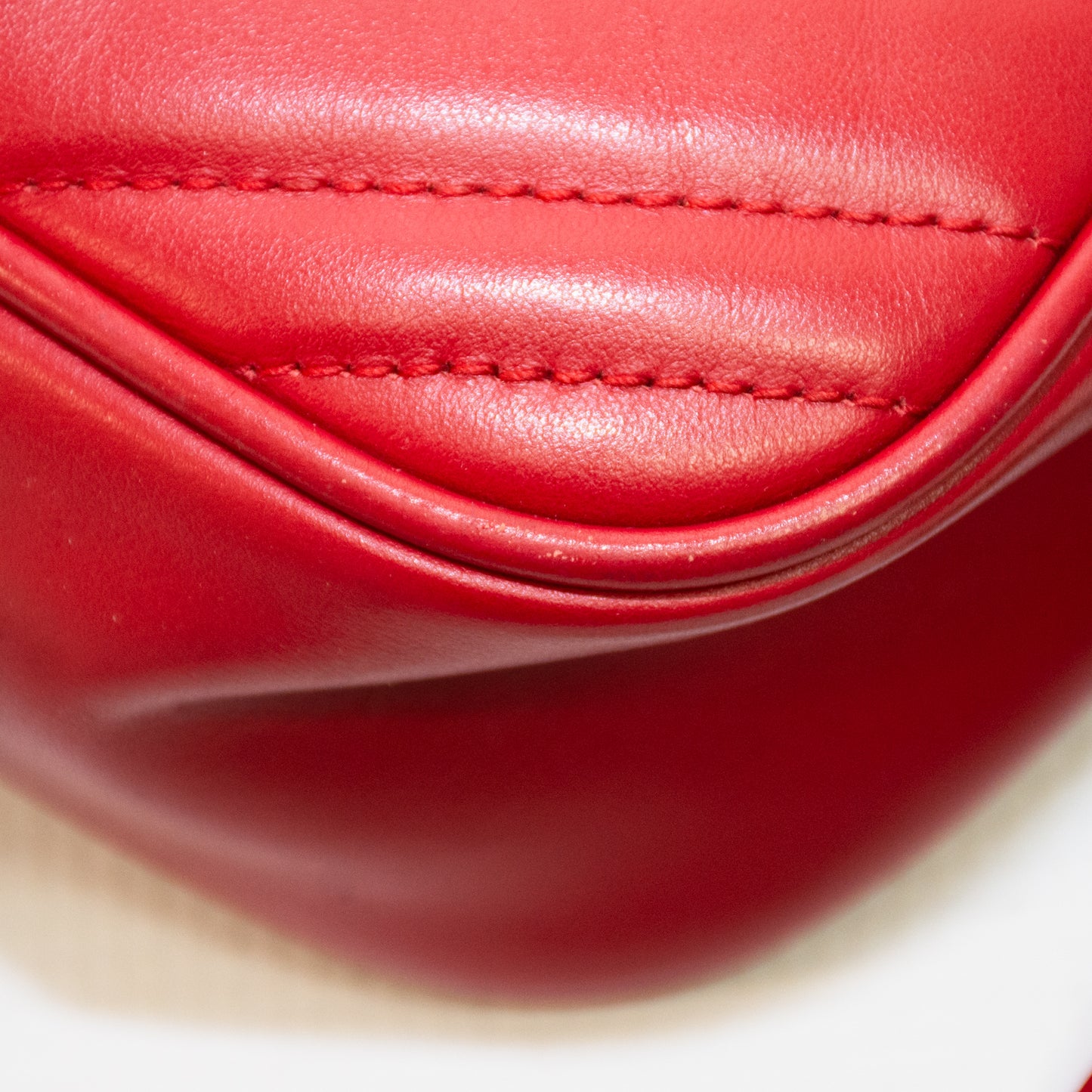 Gucci GG Marmont Red Leather Cross Body Bag - 447632