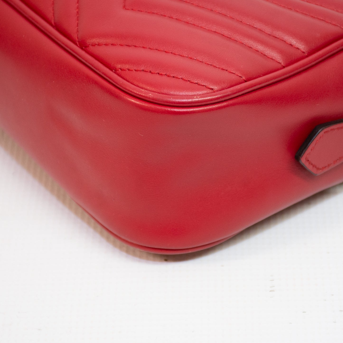 Gucci GG Marmont Red Leather Cross Body Bag - 447632