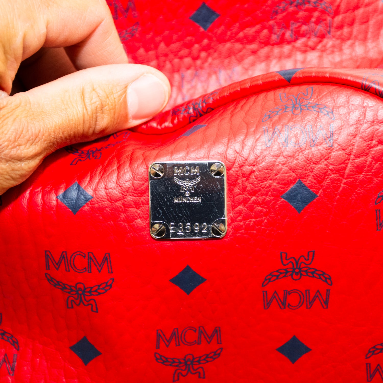 MCM Stark Side Backpack - Red