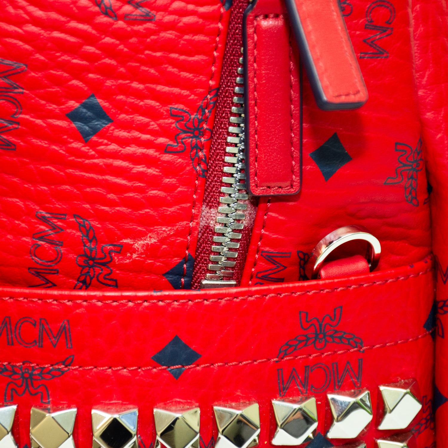 MCM Stark Side Backpack - Red