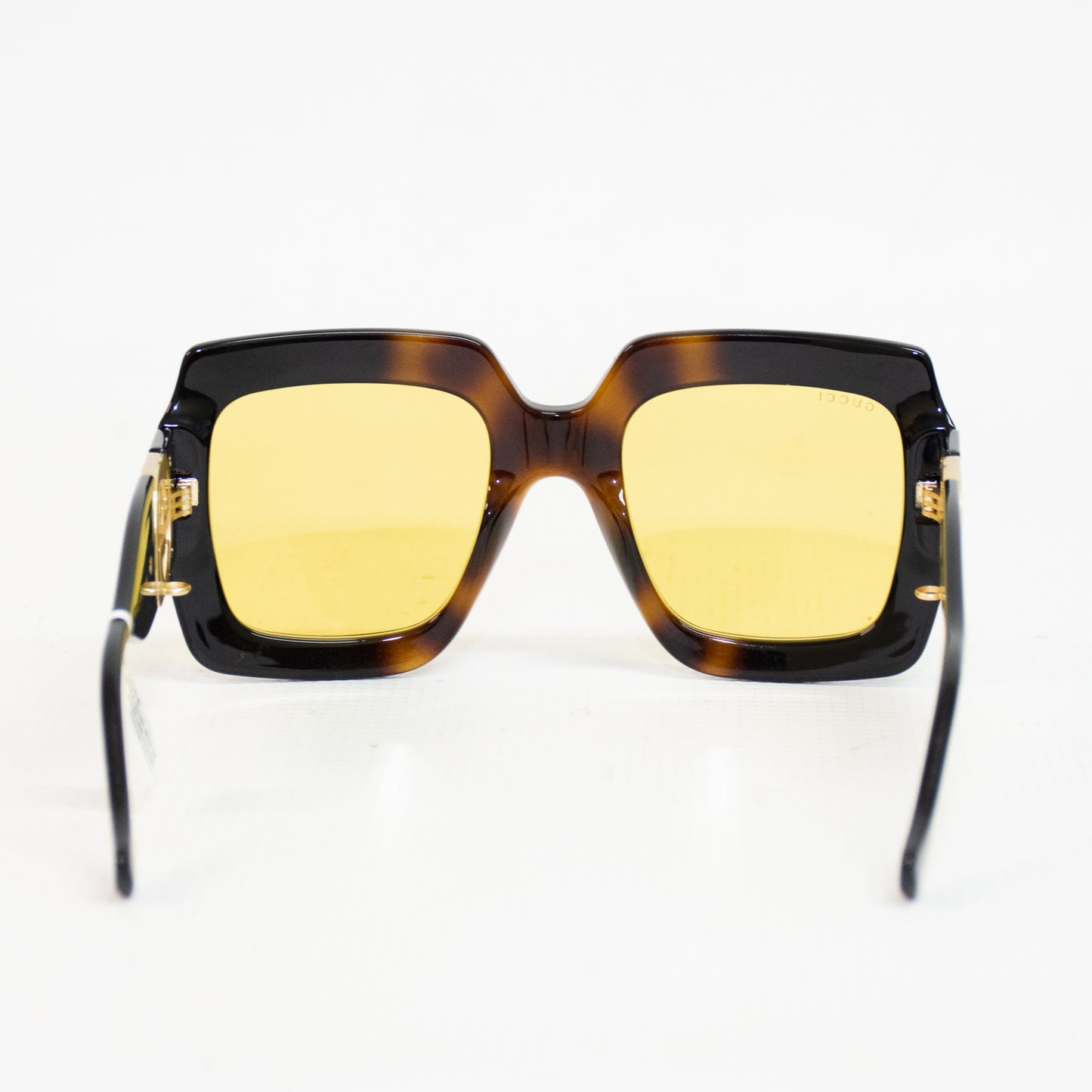 Gucci GG1022S Black Frame Yellow Tint Sunglasses
