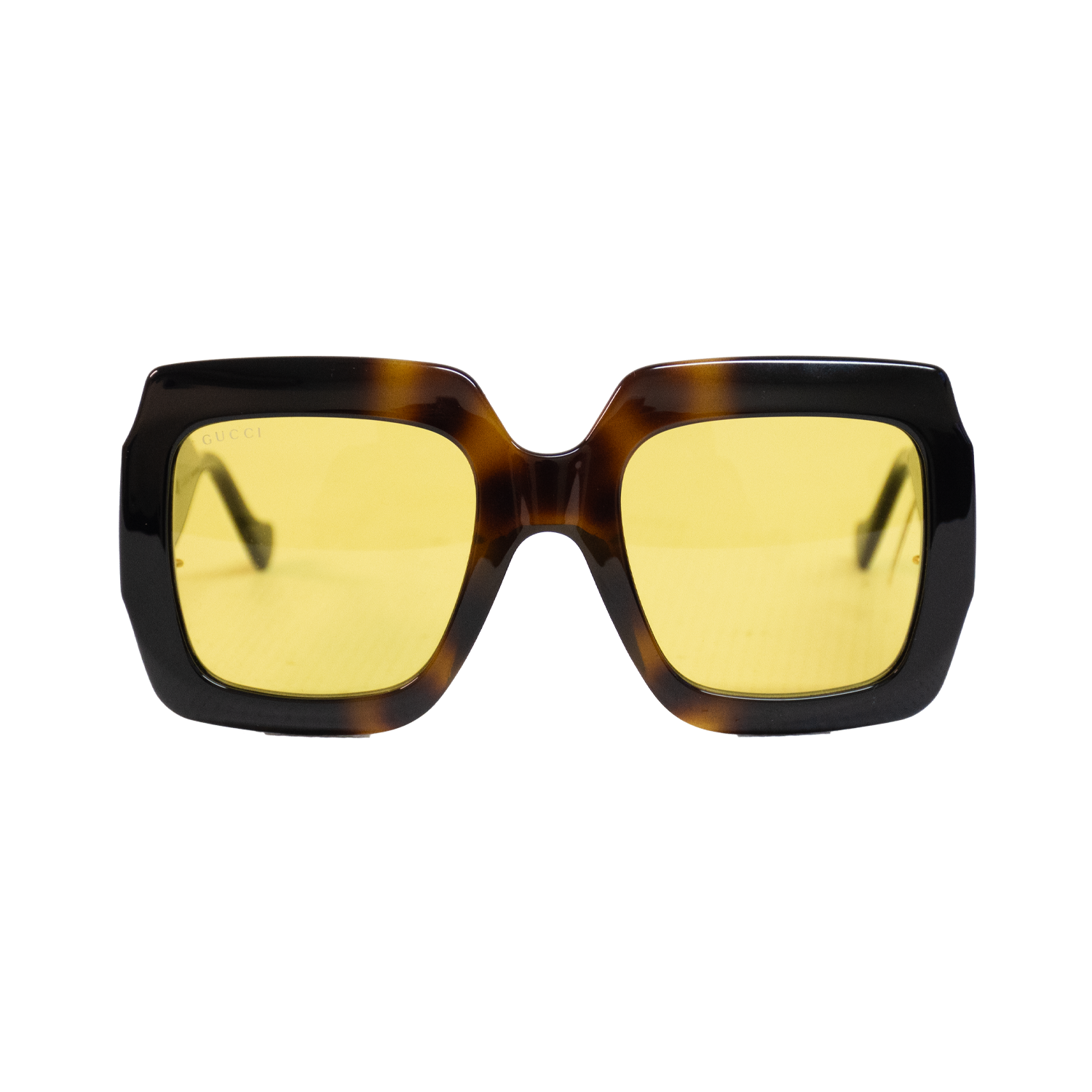 Gucci GG1022S Black Frame Yellow Tint Sunglasses
