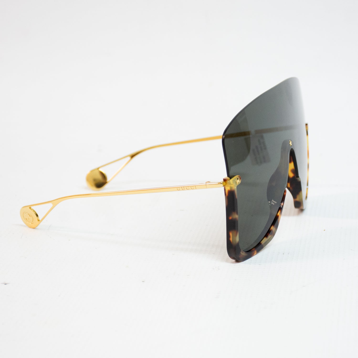 Gucci GG0540S Shield-Frame Acetate Sunglasses