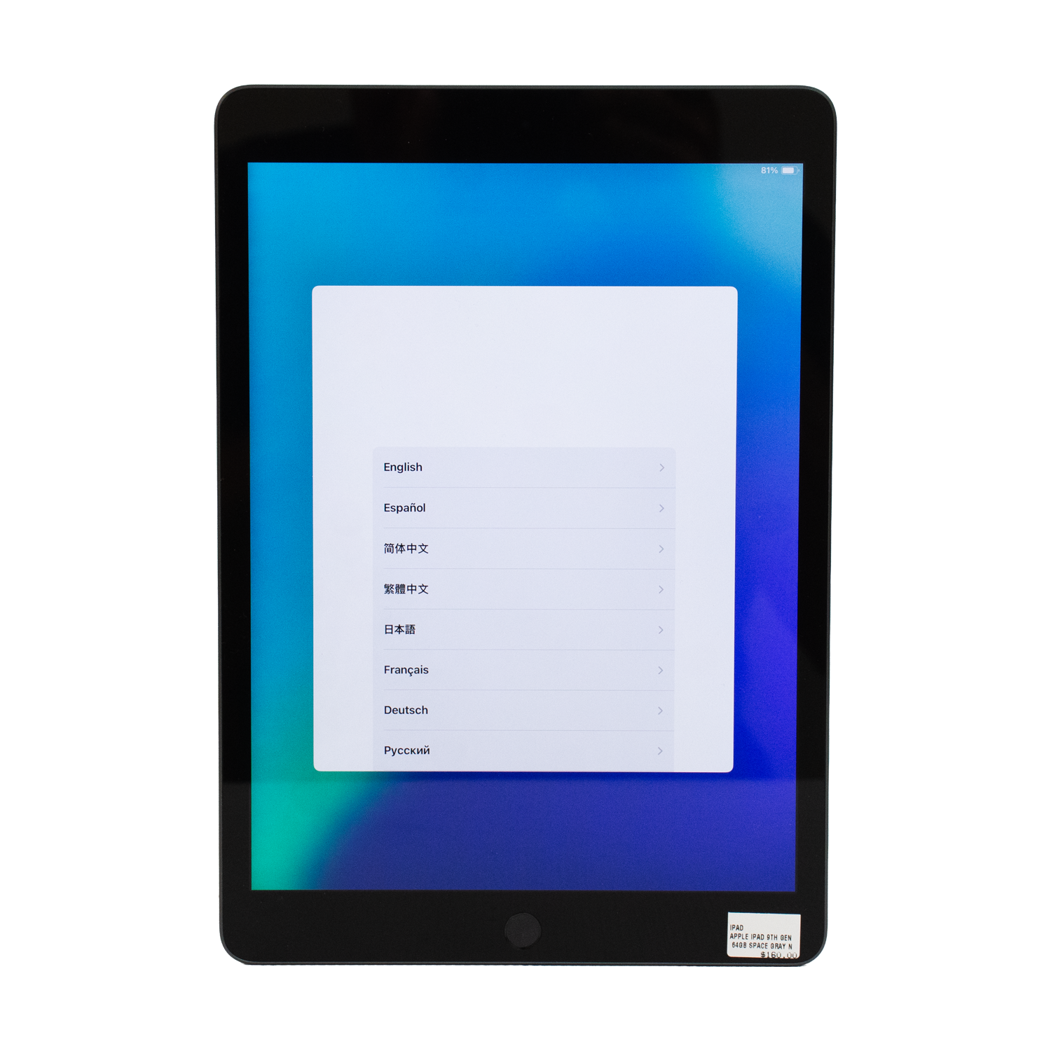 Apple iPad 9th Gen A2602 - 64 GB - Wifi - Space Gray