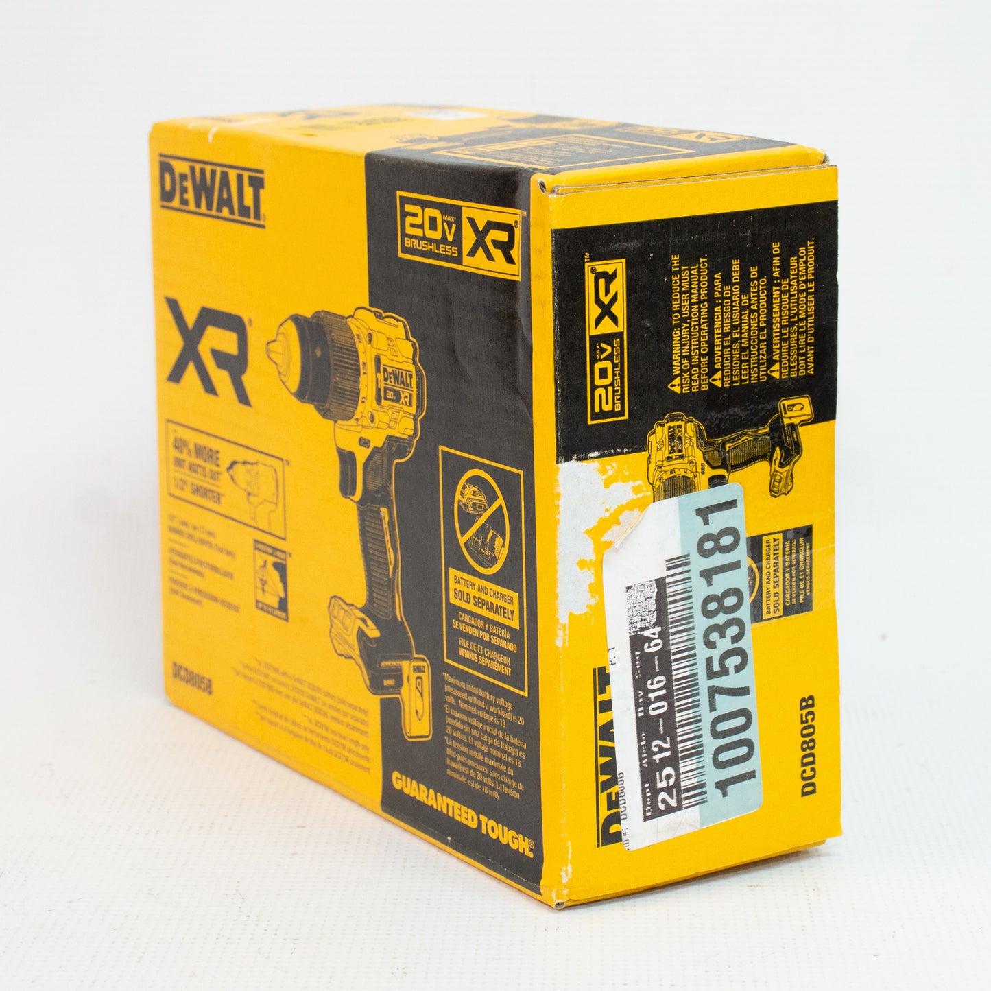 DEWALT DCD805B 20V Brushless 1/2In Hammer Drill