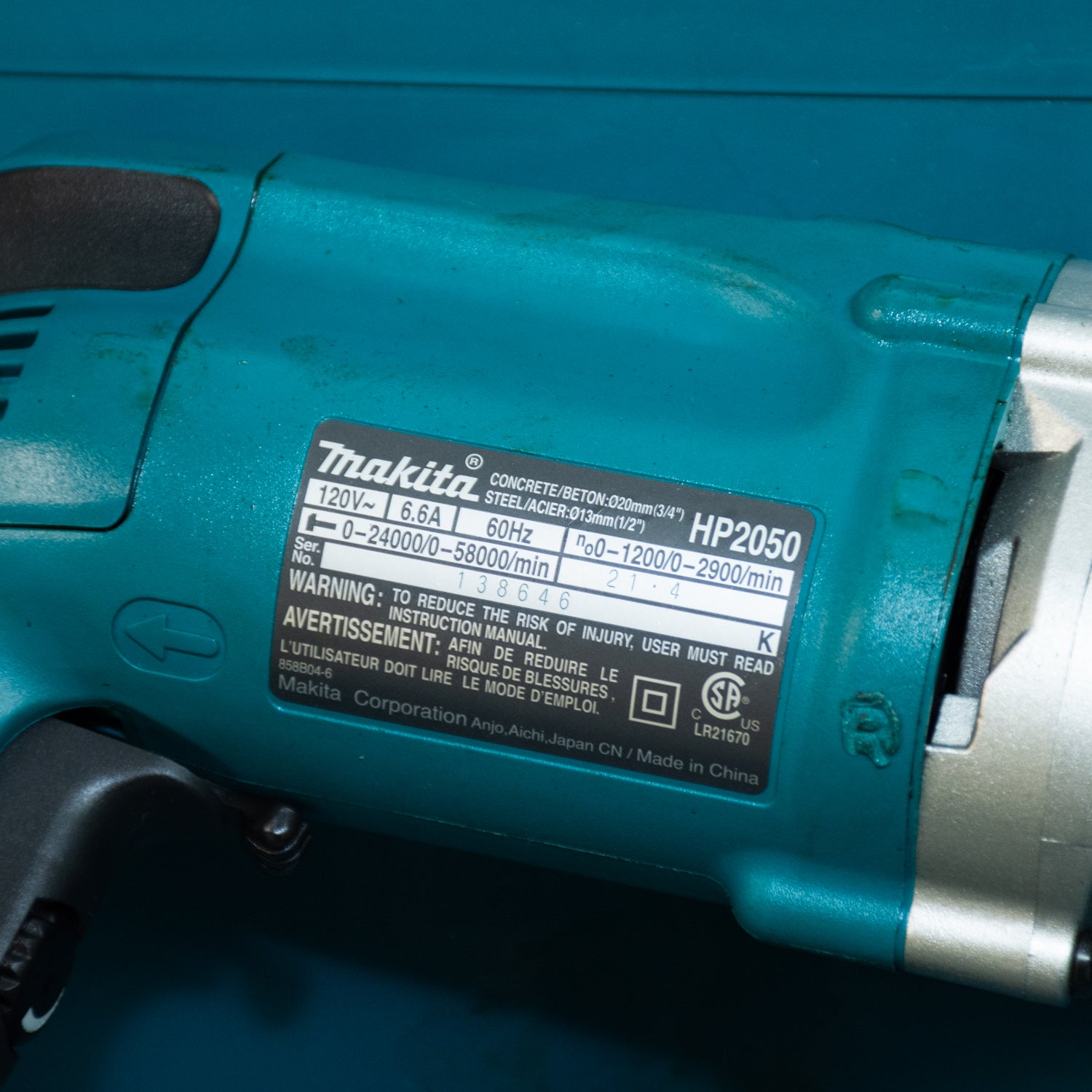 Makita HP2050 Corded Variable Speed Hammer Drill