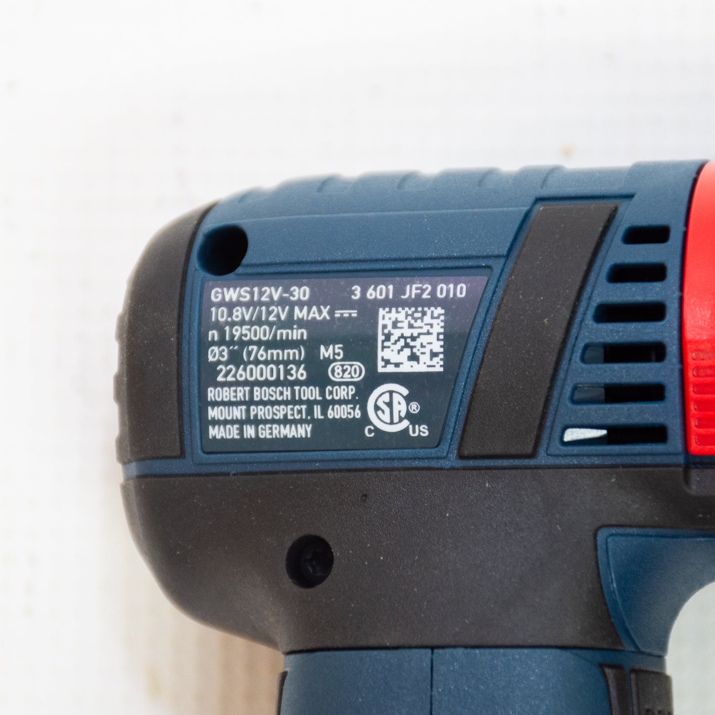 Bosch GWS12V-30 12V 3" Angle Grinder