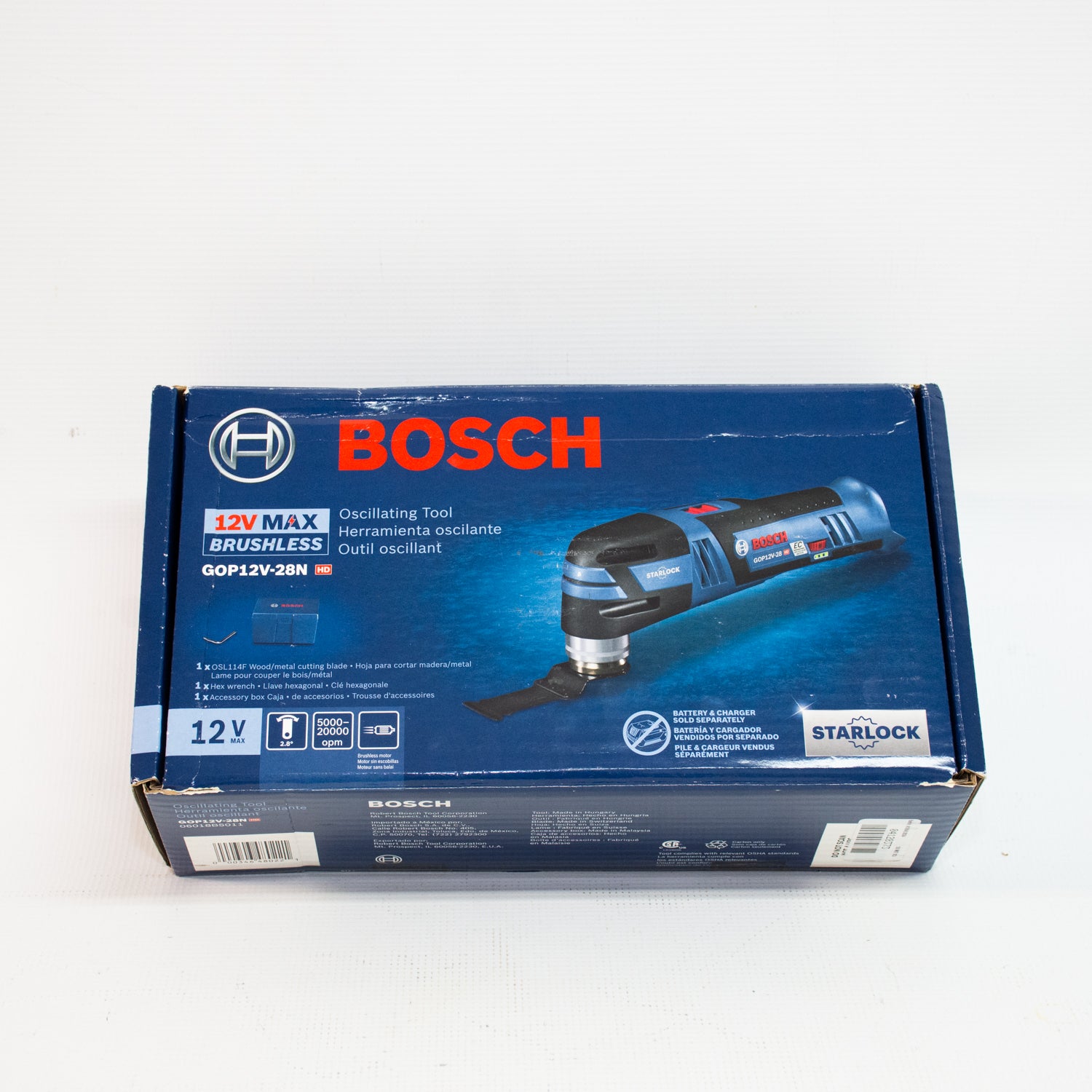 Bosch 12V EC Brushless Starlock Oscillating Tool GOP12V-28N - Tool Only