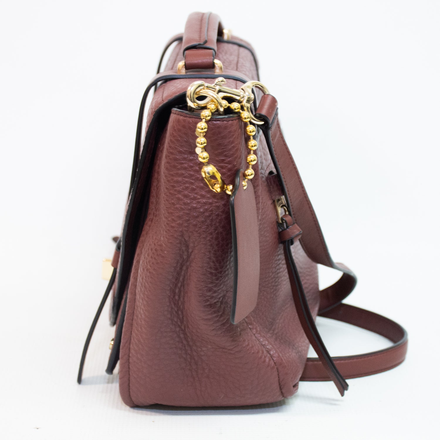 Coach 32263 Bleeker Brooklyn Pebble Leather Satchel
