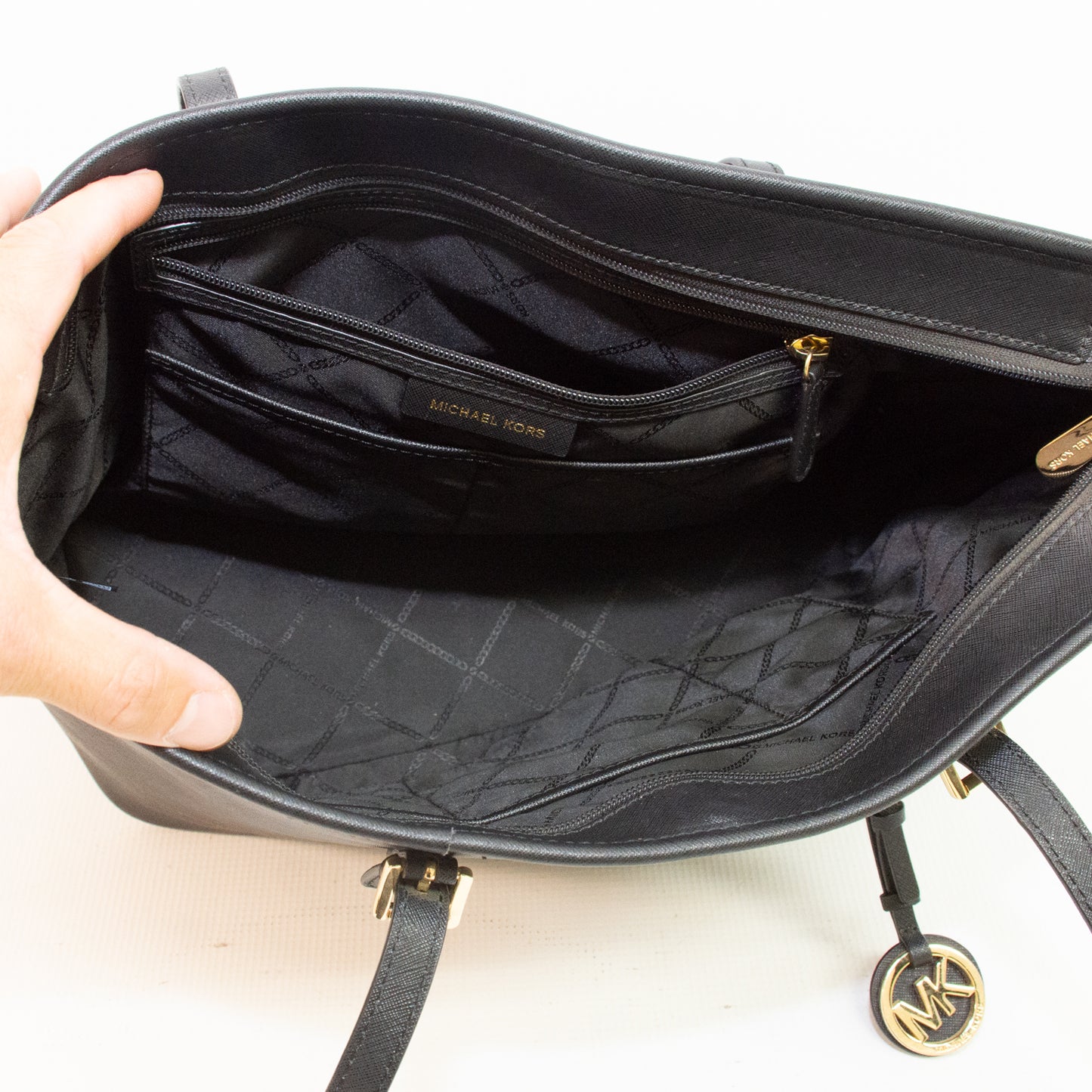 Michael Kors Large Quinn Pebbled Leather Tote - 38H8GTVT9L