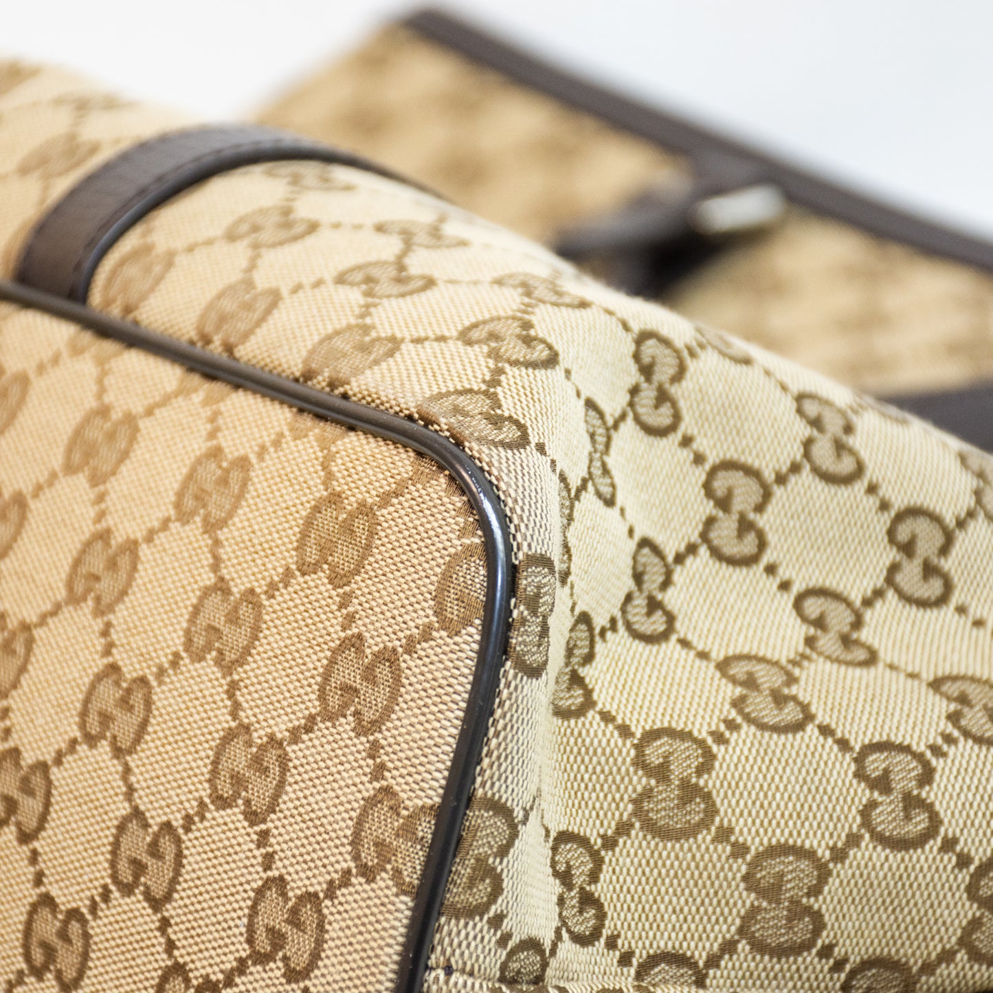 Gucci 449169 Light Brown Canvas Tote Bag