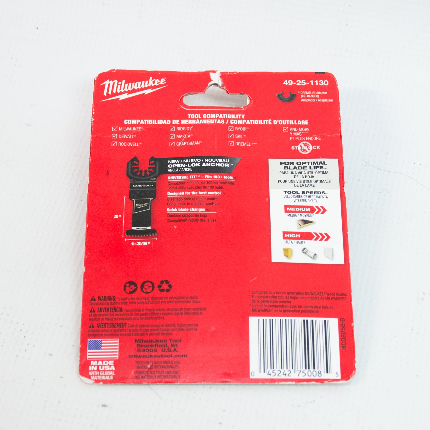 Milwaukee 48-25-1100 Multi-Tool Oscillating Japanse Tooth Blades