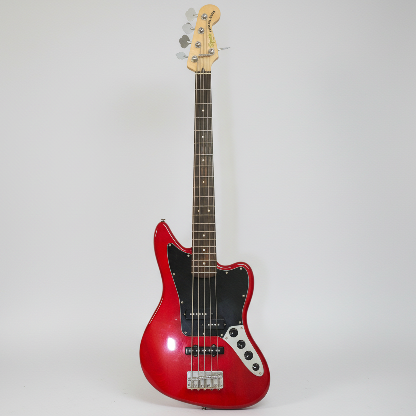 Squier Jaguar Bass Trans Red Electric Bass Guitar