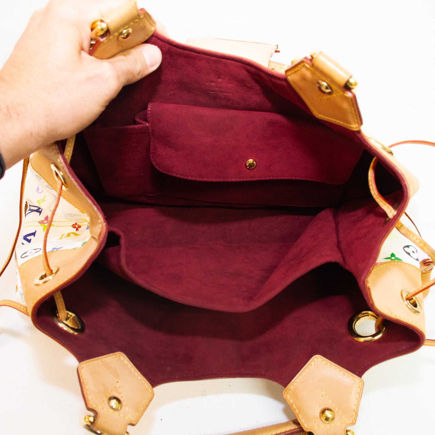 Louis Vuitton Ursula White Multi Color Handbag - M40123