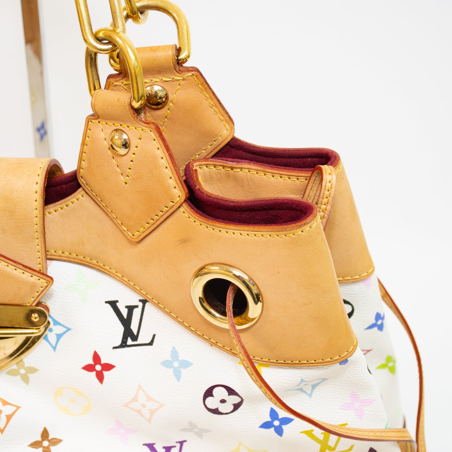 Louis Vuitton Ursula White Multi Color Handbag - M40123