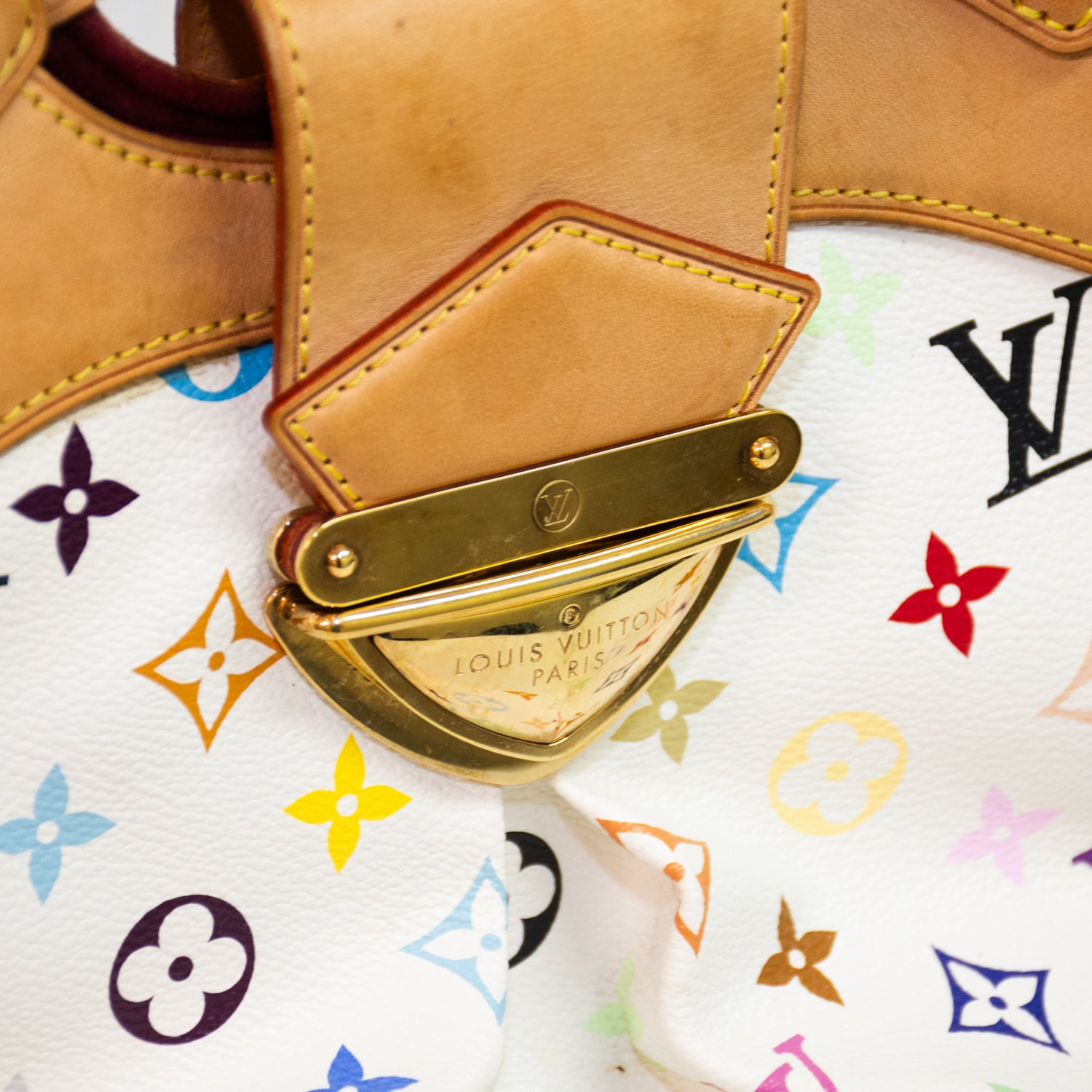 Louis Vuitton Ursula White Multi Color Handbag - M40123