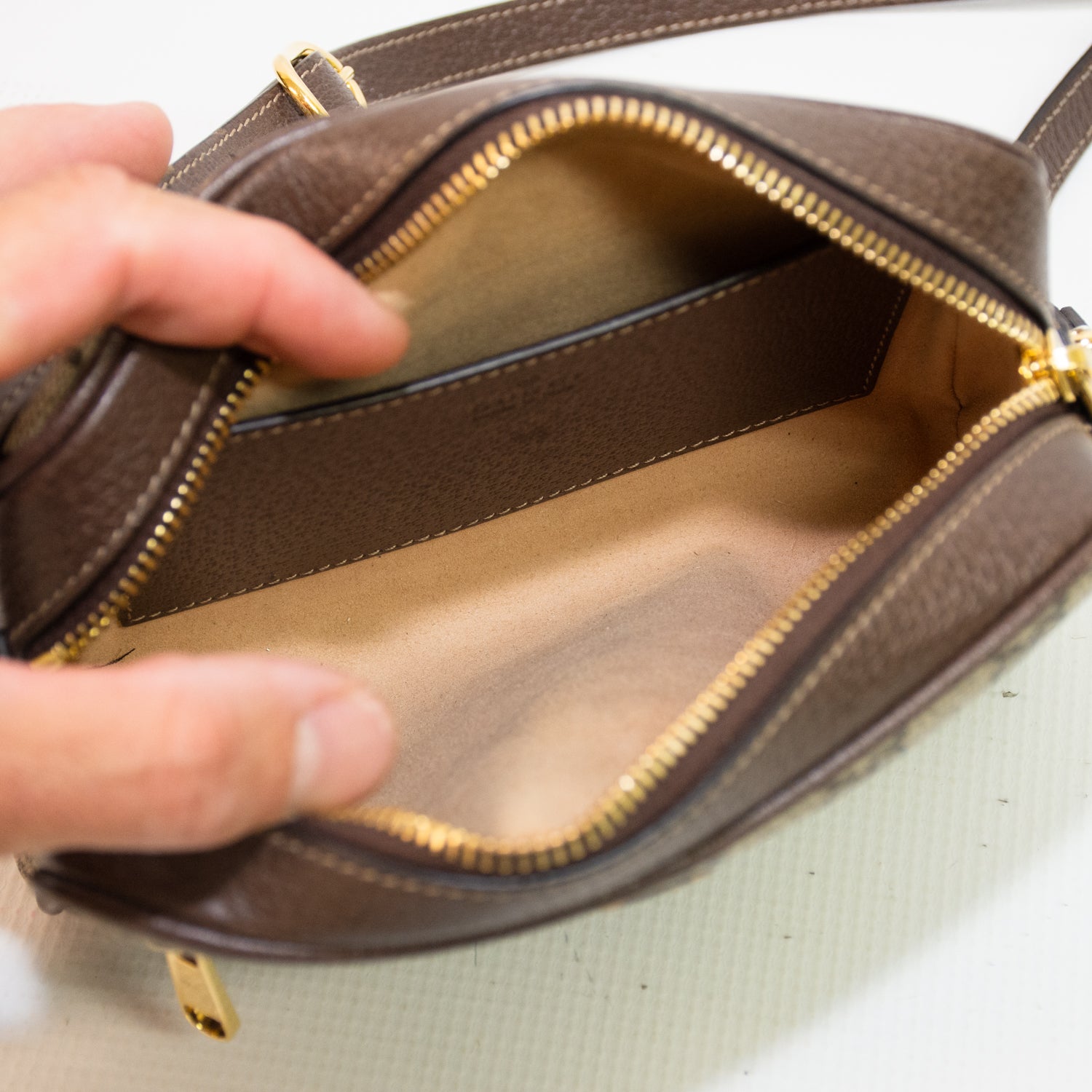 Gucci GG Supreme Monogram Ophidia Web Mini Shoulder Bag