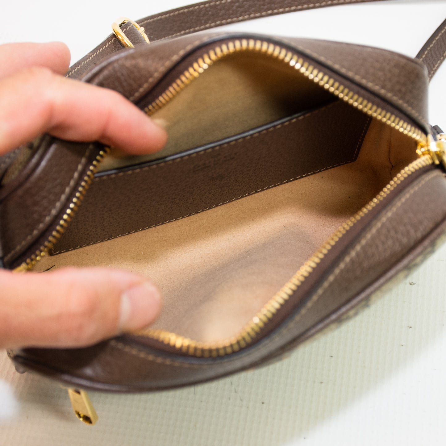 Gucci GG Supreme Monogram Ophidia Web Mini Shoulder Bag