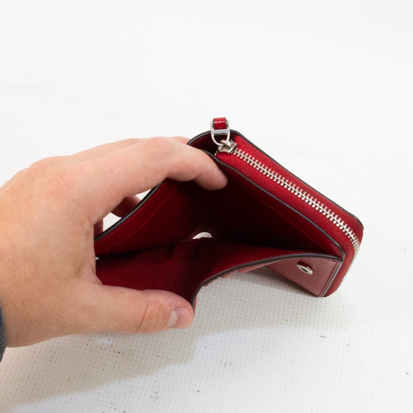 Tory Burch Emerson Red Leather Wallet