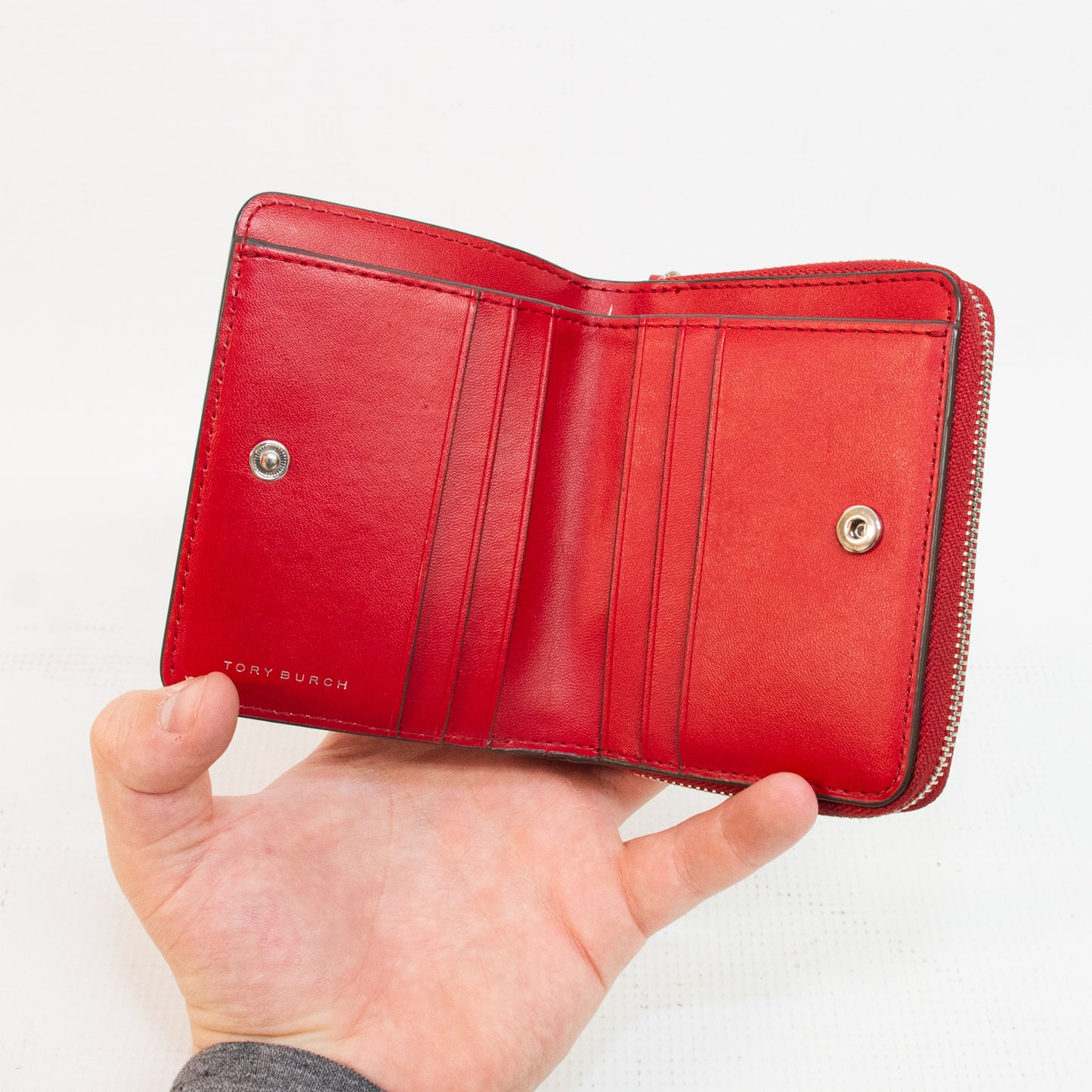 Tory Burch Emerson Red Leather Wallet