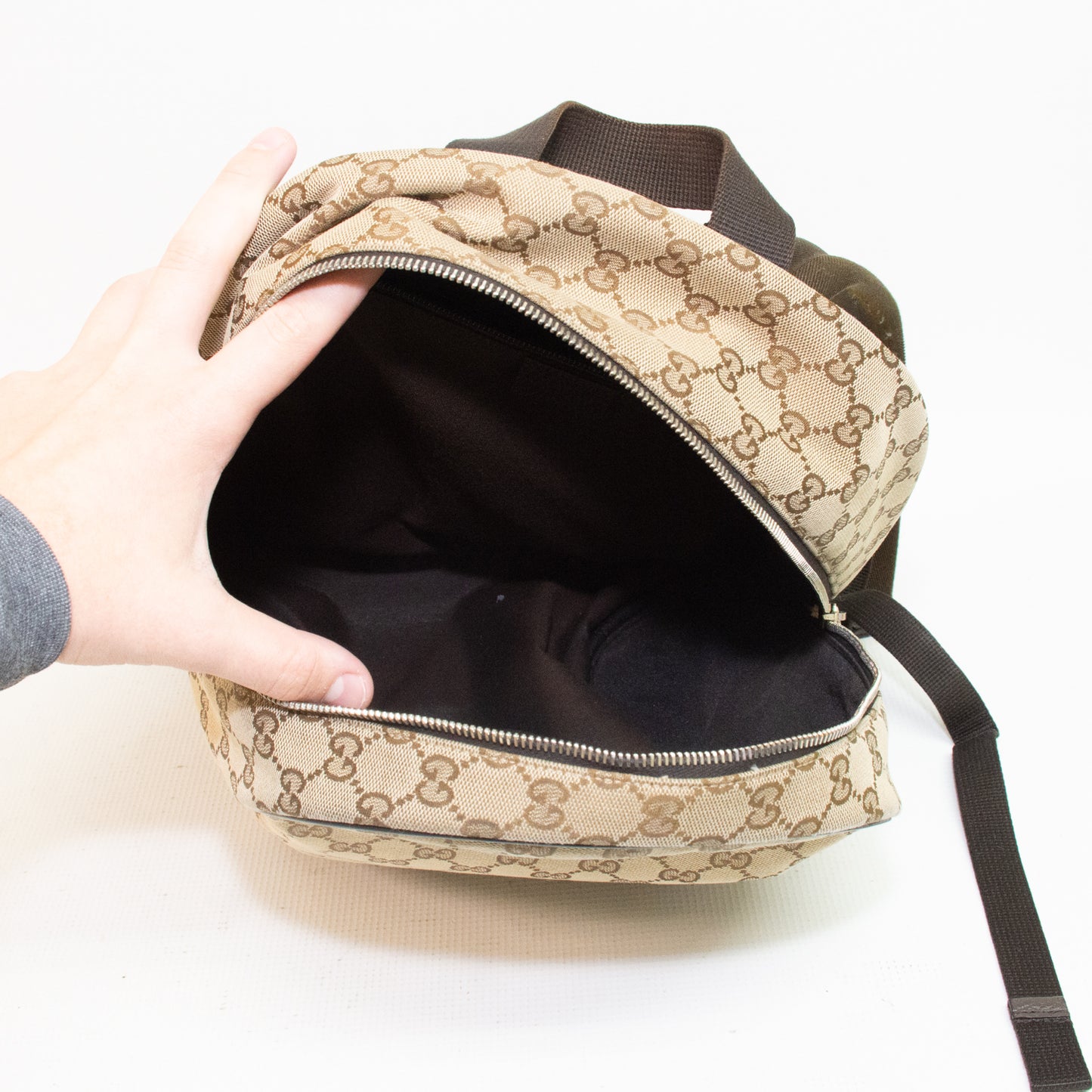 Gucci Brown Monogram Canvas Travel Backpack - 449906