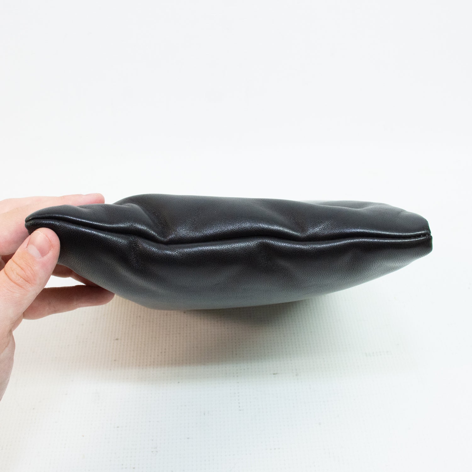 Saint Laurent Small Lambskin Puffer Pouch - Black