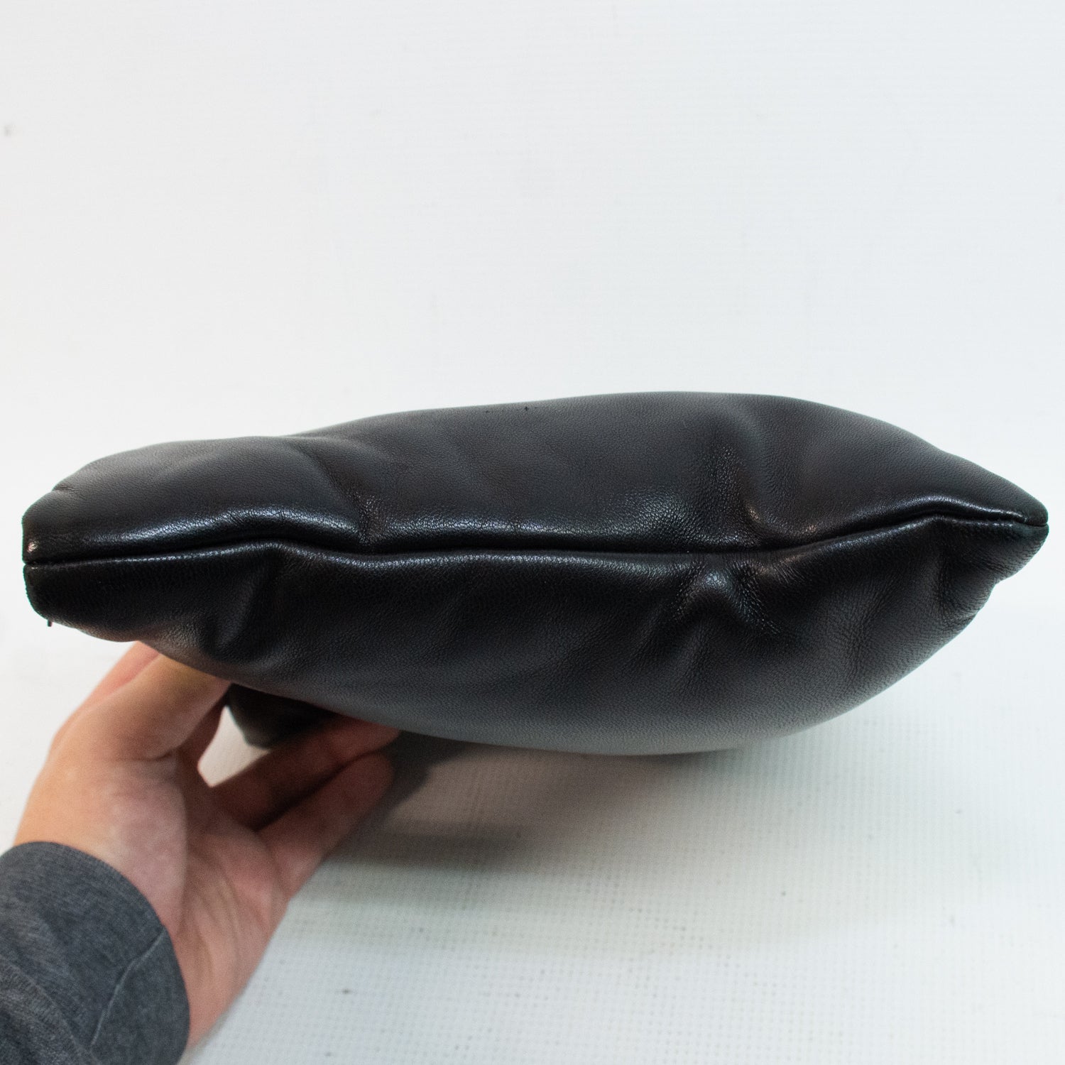 Saint Laurent Small Lambskin Puffer Pouch - Black