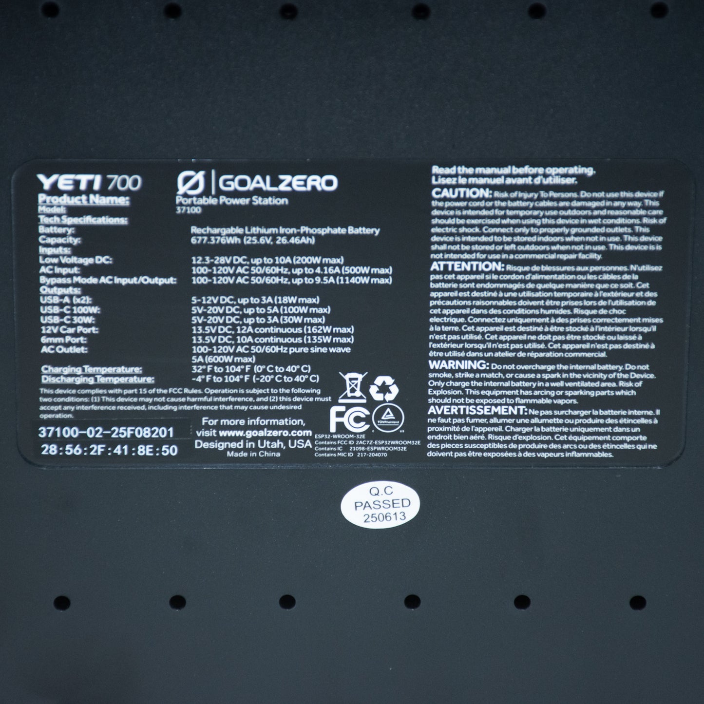 Goal Zero Yeti 700 Portable Power Station