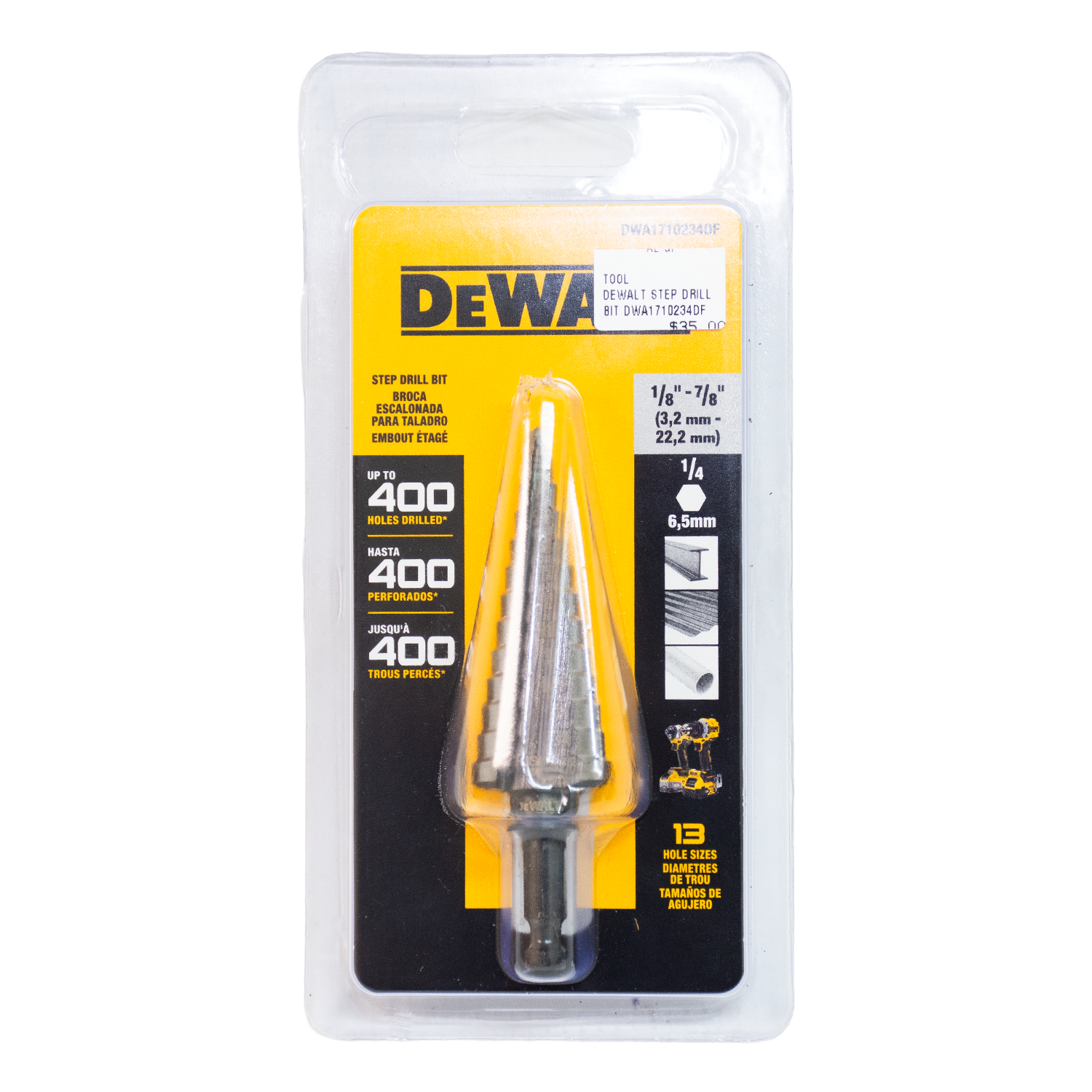 DEWALT DWA1710234DF Step Drill Bit