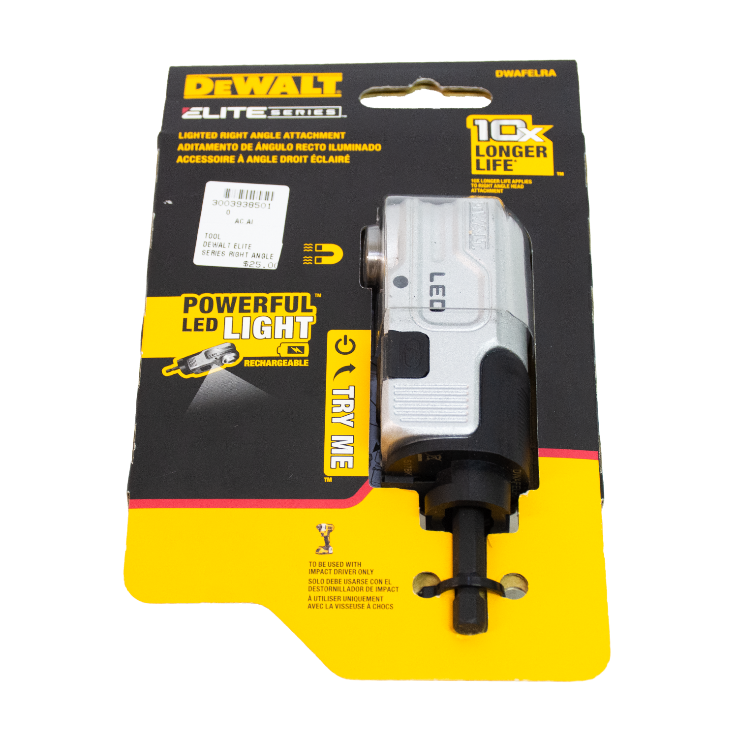 DEWALT DWAFELRA Elite Series Right Angle Drill Attachment