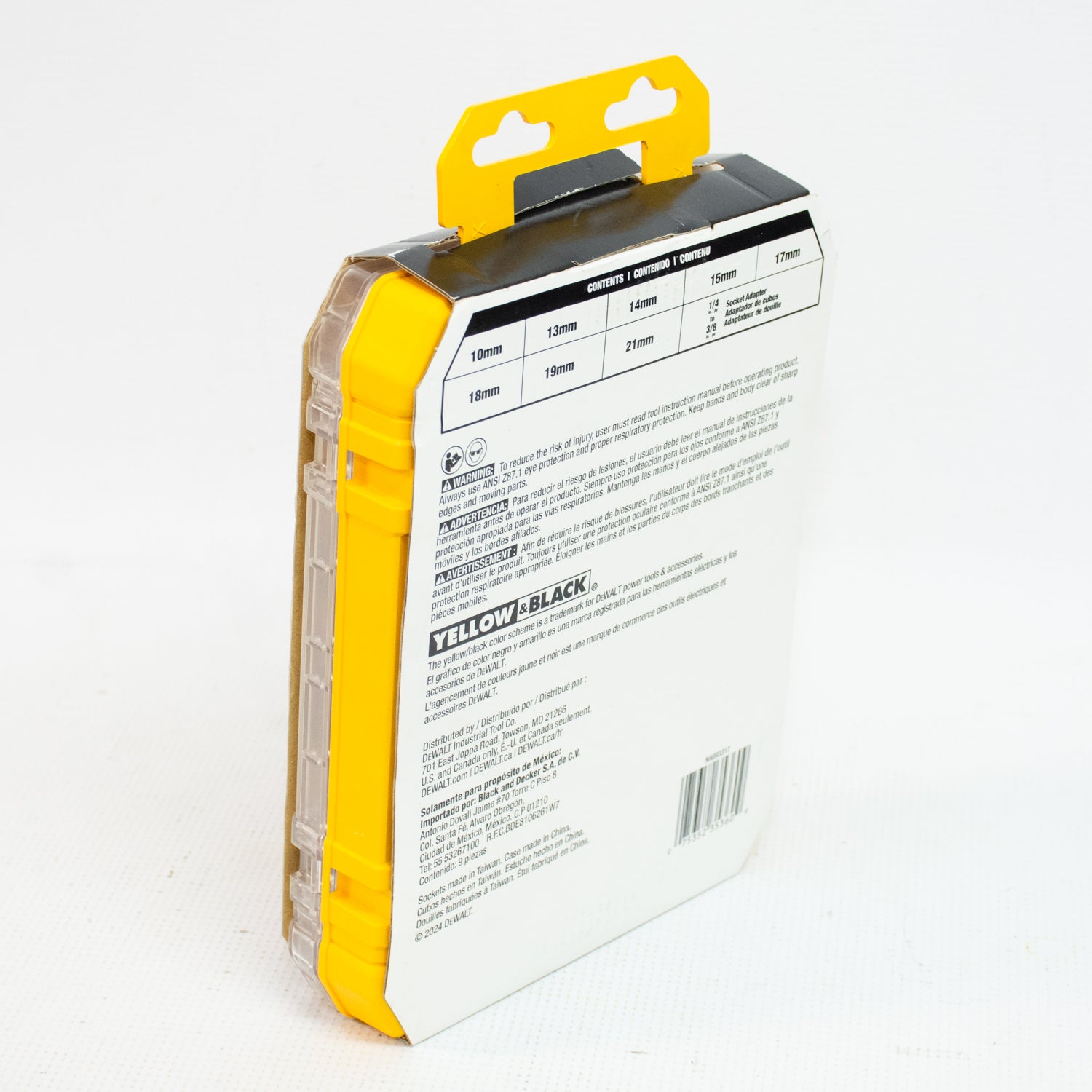 DEWALT DWAFSFSET9 9pc Metric 3/8in Drive Set 6-Point Impact Socket Set