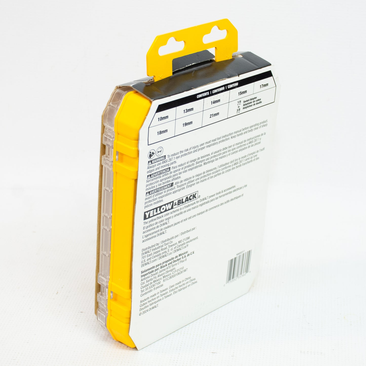 DEWALT DWAFSFSET9 9pc Metric 3/8in Drive Set 6-Point Impact Socket Set