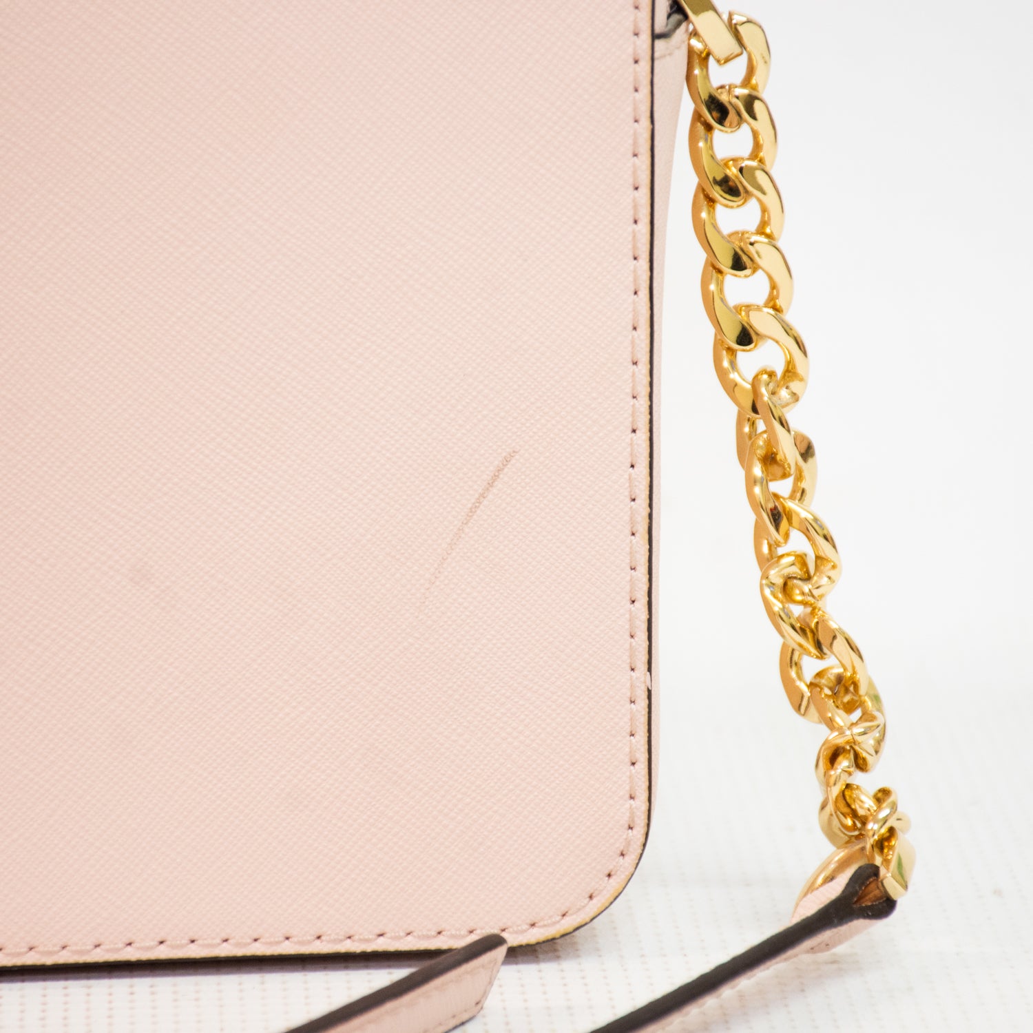 Michael Kors Jet Set Large Saffiano Leather Pink Cross Body Bag