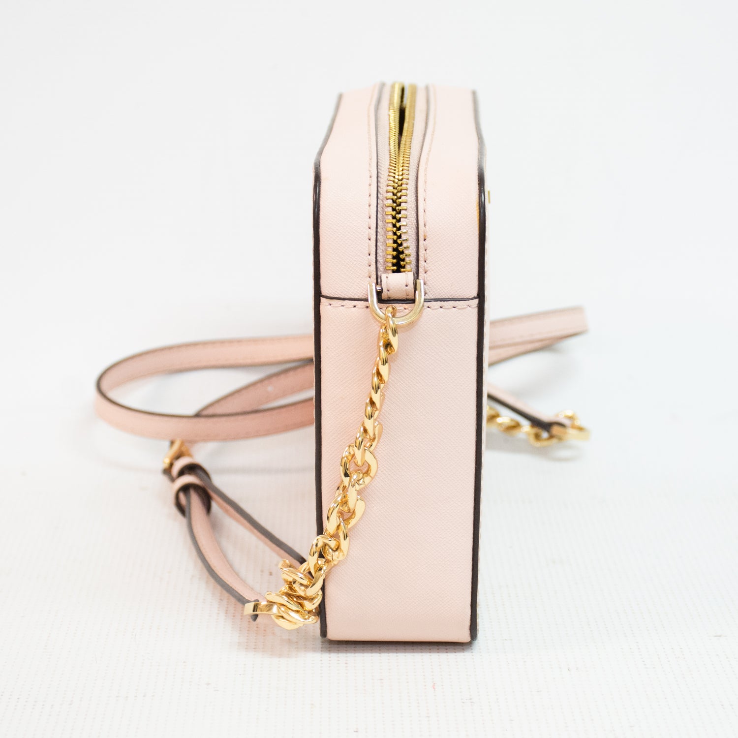 Michael Kors Jet Set Large Saffiano Leather Pink Cross Body Bag